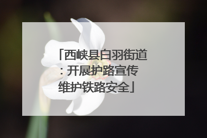 西峡县白羽街道：开展护路宣传 维护铁路安全