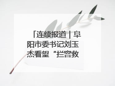 连续报道｜阜阳市委书记刘玉杰看望“拦窨救人”英勇团队