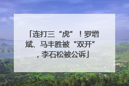 连打三“虎”！罗增斌、马丰胜被“双开”，李石松被公诉