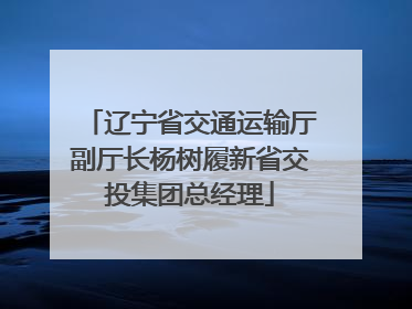 辽宁省交通运输厅副厅长杨树履新省交投集团总经理