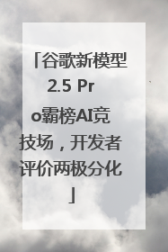 谷歌新模型2.5 Pro霸榜AI竞技场，开发者评价两极分化