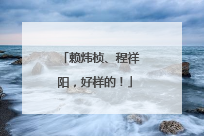 赖炜桢、程祥阳，好样的！