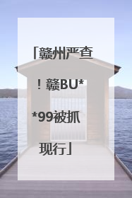 赣州严查！赣BU**99被抓现行