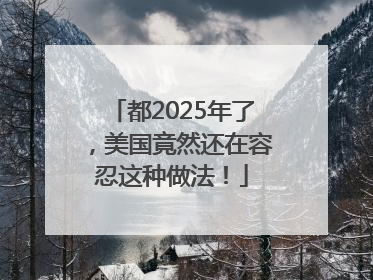 都2025年了，美国竟然还在容忍这种做法！