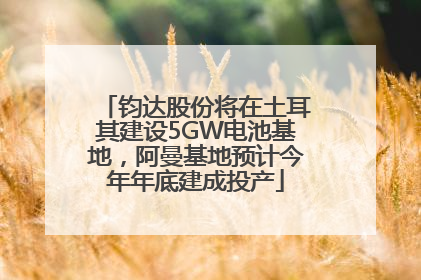 钧达股份将在土耳其建设5GW电池基地，阿曼基地预计今年年底建成投产