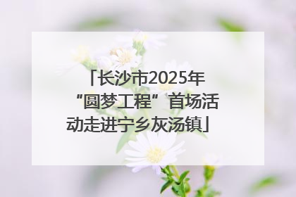 长沙市2025年“圆梦工程”首场活动走进宁乡灰汤镇