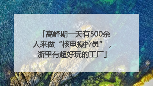 高峰期一天有500余人来做“核电操控员”，浙里有超好玩的工厂
