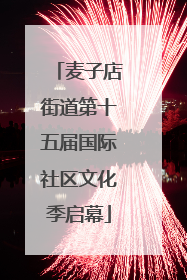 麦子店街道第十五届国际社区文化季启幕