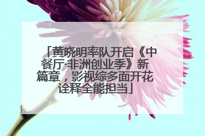 黄晓明率队开启《中餐厅·非洲创业季》新篇章，影视综多面开花诠释全能担当