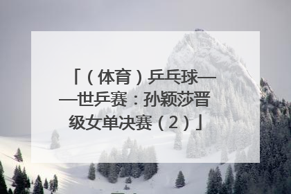 （体育）乒乓球——世乒赛：孙颖莎晋级女单决赛（2）