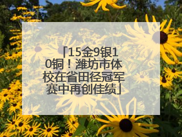 15金9银10铜！潍坊市体校在省田径冠军赛中再创佳绩