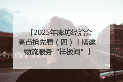 2025年廊坊经洽会亮点抢先看（四）丨搭建物流服务“样板间”