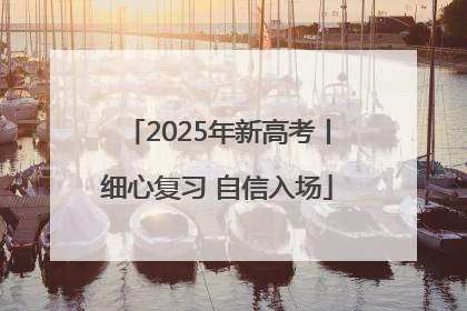 2025年新高考丨细心复习 自信入场