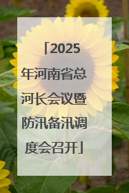 2025年河南省总河长会议暨防汛备汛调度会召开