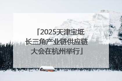 2025天津宝坻长三角产业链供应链大会在杭州举行