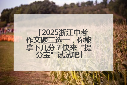 2025浙江中考作文题三选一，你能拿下几分？快来“提分宝”试试吧