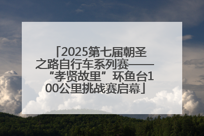 2025第七届朝圣之路自行车系列赛——“孝贤故里”环鱼台100公里挑战赛启幕