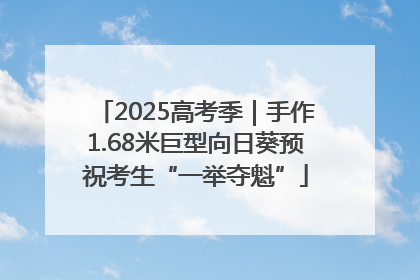 2025高考季｜手作1.68米巨型向日葵预祝考生“一举夺魁”