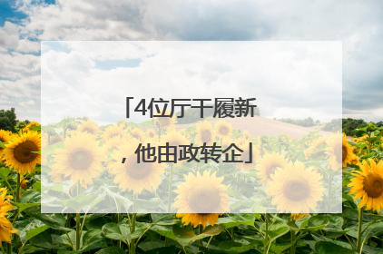 4位厅干履新，他由政转企