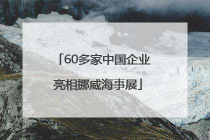 60多家中国企业亮相挪威海事展