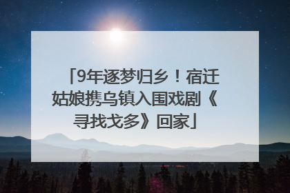 9年逐梦归乡！宿迁姑娘携乌镇入围戏剧《寻找戈多》回家