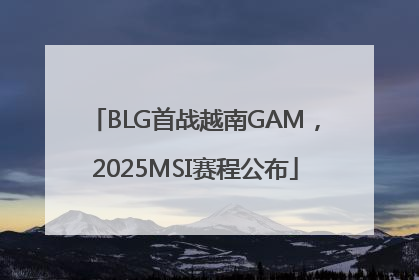 BLG首战越南GAM，2025MSI赛程公布