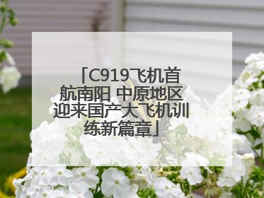 C919飞机首航南阳 中原地区迎来国产大飞机训练新篇章